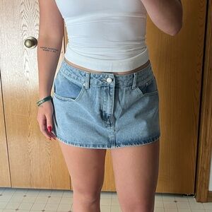 Denim Mini Skirt